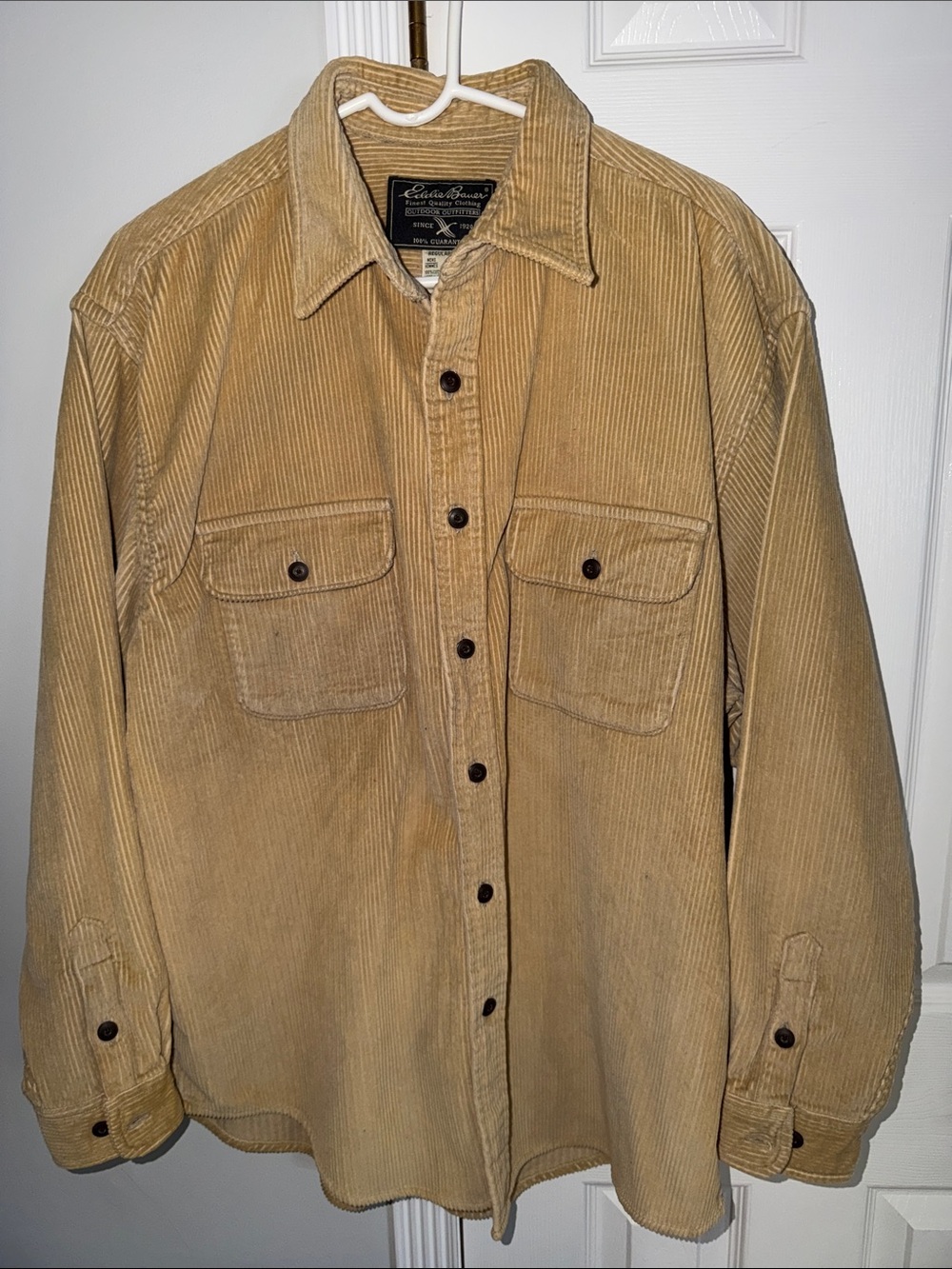 Eddie Bauer Tan Corduroy Shirt Jacket